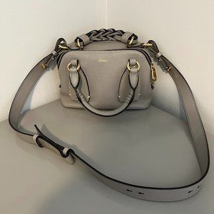 Chloé Small Grey Daria Leather Bag